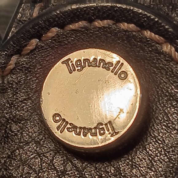 Tignanello leather multi pocket compartment double handles shoulder bag purse - Picture 13 of 15